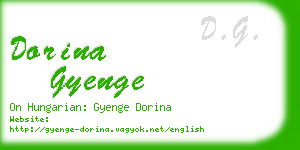 dorina gyenge business card